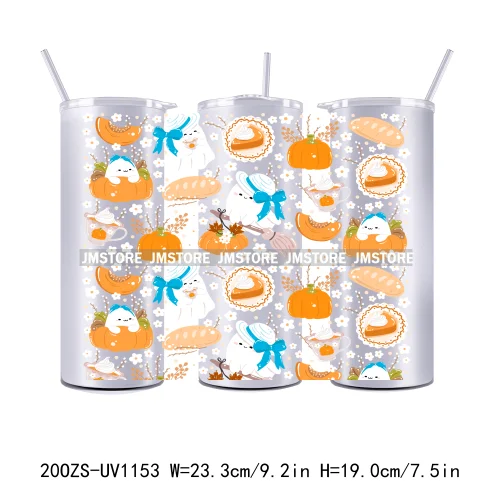 Cozy Season Fall Thanksgiving UV DTF Tumbler Wraps Durable Ready To Apply Transfer Stickers For 20OZ Straight Skinny Tumblers