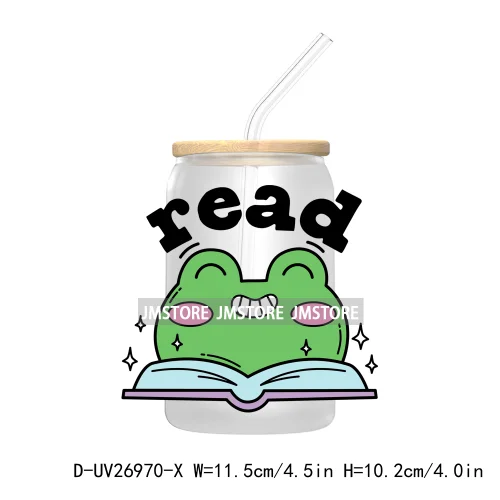 Spooky Readers Book Club UV DTF Sticker For 16OZ Libbey Glass Cup Can Wrap Transfer Stickers Custom Labels Logo Positive Quotes