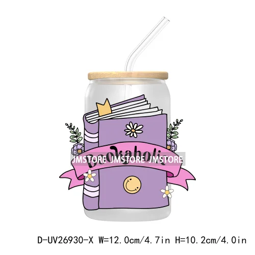 Bee A Book Warm 16OZ UV DTF Cup Wrap Transfer Stickers Custom Labels Waterproof Logo For Libbey Glass Can Motivational Saying