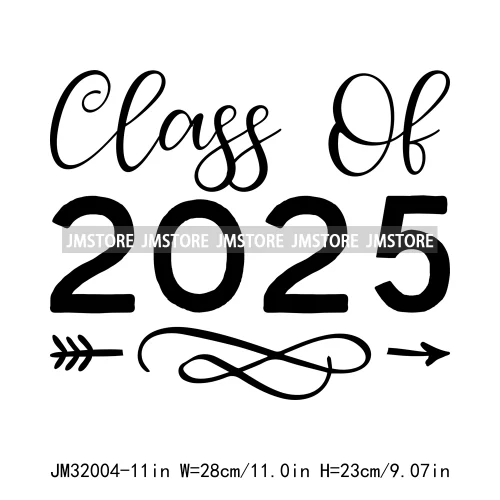 Twenty 25 Graduate Senior 2025 College Graduation Season Iron On DTF Heat Transfer Stickers Ready To Press For Clothes Bags