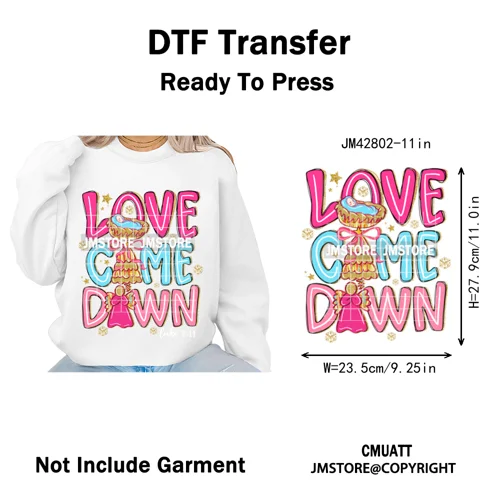 Funny Christmas Tree Coquette Holly Jolly Merry and Bright Festive Lover Iron on DTF Transfer Sticker Ready to Press for Hoodies