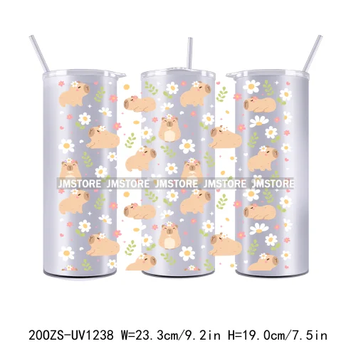 Coquette Bow Flowers Book Lover UV DTF Tumbler Wraps Durable Ready To Apply Transfer Stickers For 20OZ Straight Skinny Tumblers