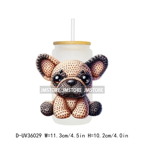 New Knitted Baby Animals UV Sticker Decals For Libbey Cold Cups Mugs Tumbler Transfer Stickers Waterproof High Quality Labels