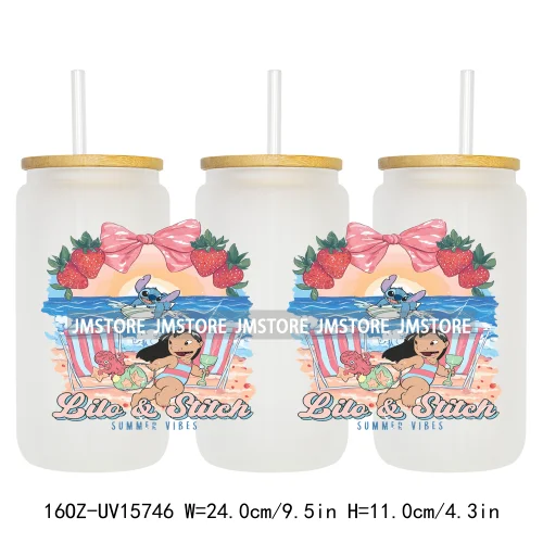 Magical Cartoon Coquette Summer UV DTF Stickers Ready to Transfer Cup Wrap Custom Labels DIY Craft For Libbey Glass Can Tumbler