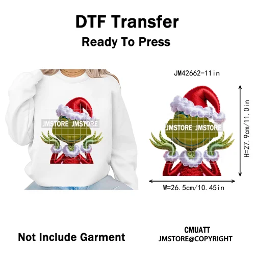 Magical Cartoon Girly Christmas Season Coquette Xmas Holiday Iron on DTF Washable Transfers Stickers Ready to Press for Textiles
