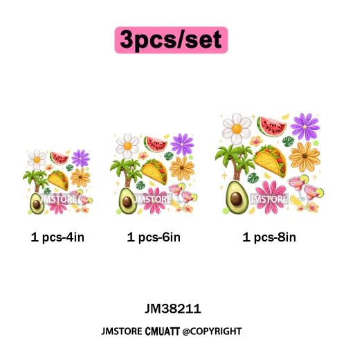 Spring Break Wildflower Seashell Turtle Coquette Sun Summer Vacation Iron on DTF Transfers Stickers Ready to Press for Clothes