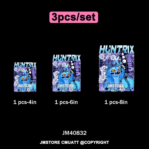 Kpop Culture Idol Movie Inspired Music Lover Cute Blue Anime Character Iron on DTF Transfers Stickers Ready to Press for Clothes