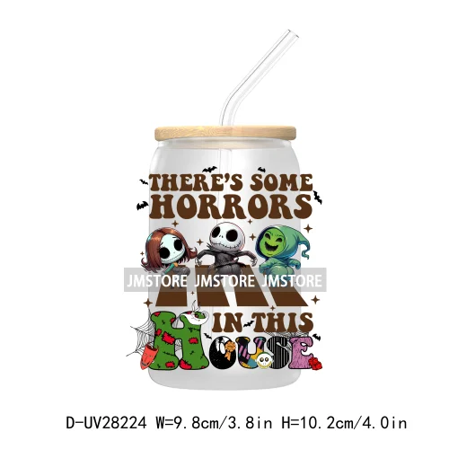 There's Some Horrors In This House UV DTF Transfer Stickers Decals For Libbey Cold Cups Mugs Tumbler Labels Halloween Killers