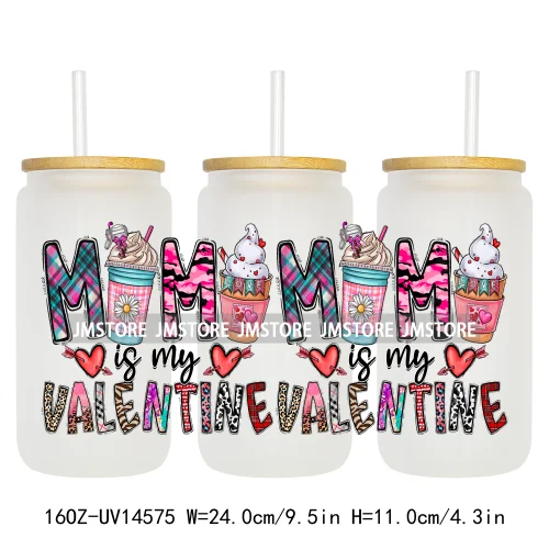 Howdy Western Mama Cowhide UV DTF Wraps Transfer Sticker Selfadhesive Waterproof High Quality For 16OZ Libbey Glass Can Tumbler