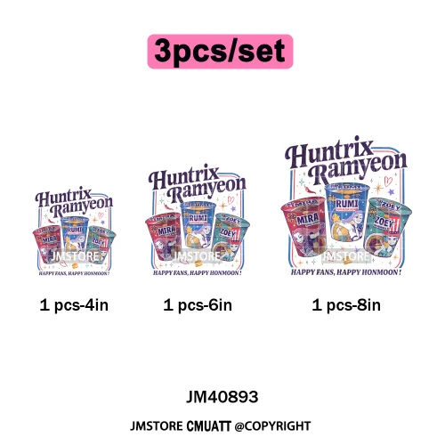 Kpop Movie Style Soda Pop Demon Inspired Movie Girl Dinner Iron on DTF Washable Transfers Stickers Ready to Press for Hoodies
