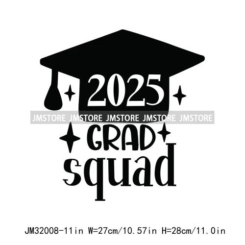 Twenty 25 Graduate Senior 2025 College Graduation Season Iron On DTF Heat Transfer Stickers Ready To Press For Clothes Bags