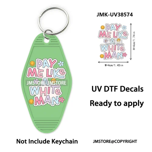 Back To School Teacher Coquette Bow UV DTF Motel Keychain Wraps Ready To Apply Waterproof High Quality Hotel Keychain Decals