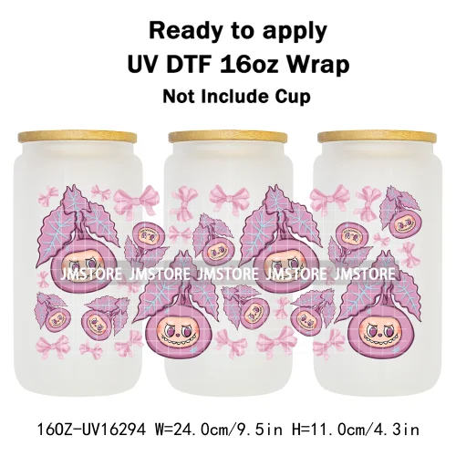 Laboo Cute Cartoon Monsters Soda Coquette UV DTF Stickers Ready To Transfer Cup Wrap Custom Labels For Libbey Can Glass Tumbler
