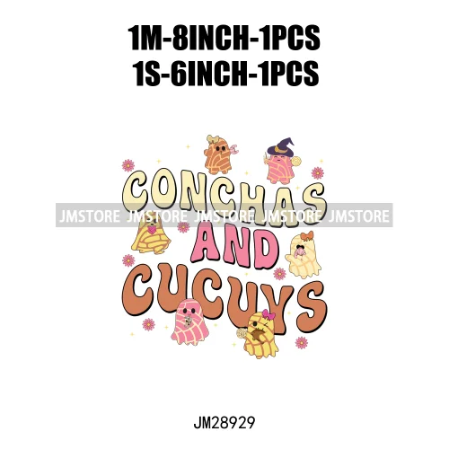 Cute Aqui Espantan Mexican Ghost Creepy Conchita Era Conchas And Cucuys Iron On DTF Transfer Stickers Ready To Press For Hoodies