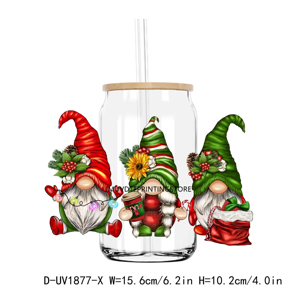 Have a Cup of Cheer Christmas Coffee UV DTF Transfers Stickers Decals For Libbey Cold Cups Mugs Tumbler Waterproof DIY Craft