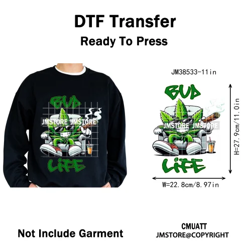 Cool Hip Hop Cartoon Animal Characters Streetwear Thug Life Iron on DTF Washable Transfers Stickers Ready to Press for Clothes