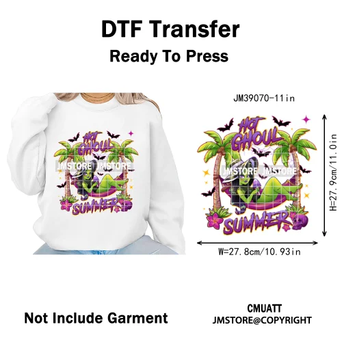 Ghoul Mum Witchy Halloween Horror Killer Movie Character Iron on DTF Washable Transfer Stickers Ready to Press for T-shirts Bags