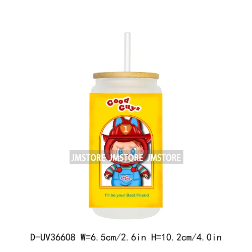 Baby Cartoon Character Coquette UV DTF Transfer Stickers Decals Ready To Apply Waterproof For 16OZ Libbey Glass Can Cups Tumbler
