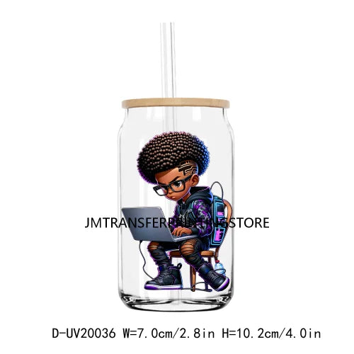 African American Beautiful Career Themed UV DTF Transfers Stickers Decals For Libbey Cold Cups Mugs Tumbler Waterproof DIY Craft