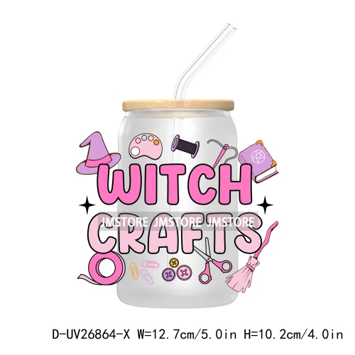 Spooky Halloween Book Club 16OZ UV DTF Cup Wrap Transfer Stickers Custom Labels Waterproof Logo For Libbey Glass Can Fall Season