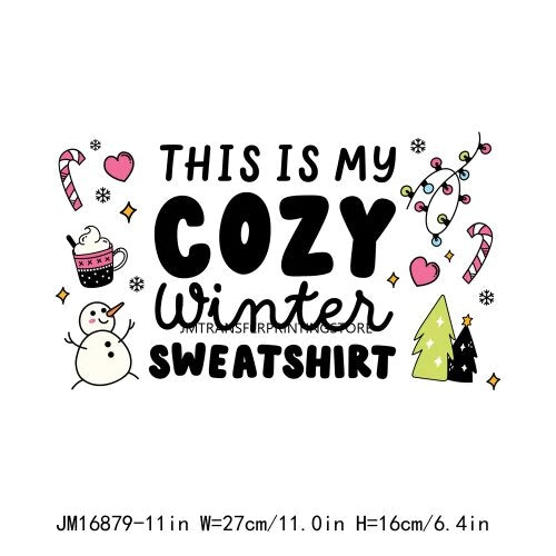 Christmas Boo-Jee Holly Jolly Vibe Mood Seasonal Depression Cheer Cozy Winter DTF Transfer Sticker Ready To Press For Sweatshirt