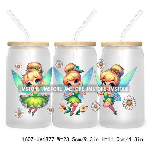 Cartoon Mouse Princess Friends 16OZ UV DTF Cup Wrap Transfers Stickers For Libbey Glass Can Cups Tumbler Waterproof Craft