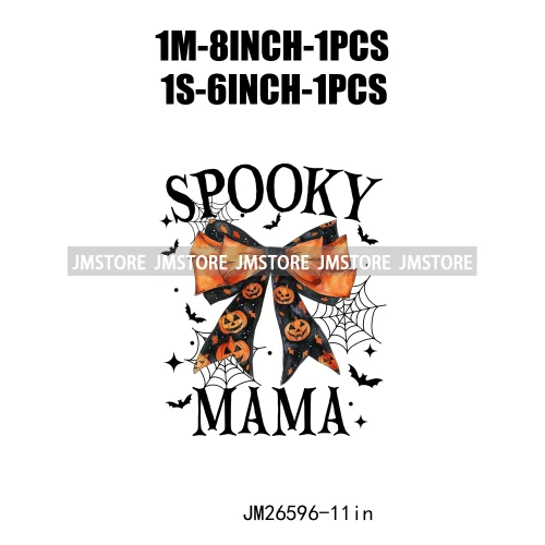 Spooky Halloween Mama Witch Social Club Coquette Bows Ghost Black Cat DTF Iron On Transfer Stickers Ready To Press For Clothing