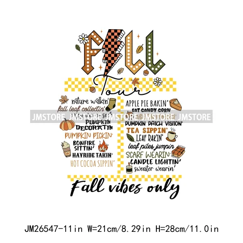 Coquette Farm Fresh Pumpkin Spice Season Fall Vibes Pumpkin Patch Girly DTF Iron On Transfer Sticker Ready To Press For Clothing