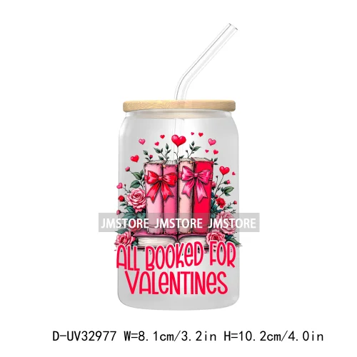 Coquette Valentine Heart Love XOXO Valentine's Day UV DTF Transfer Stickers Decals For Libbey Cold Cups Mugs Tumbler Waterproof