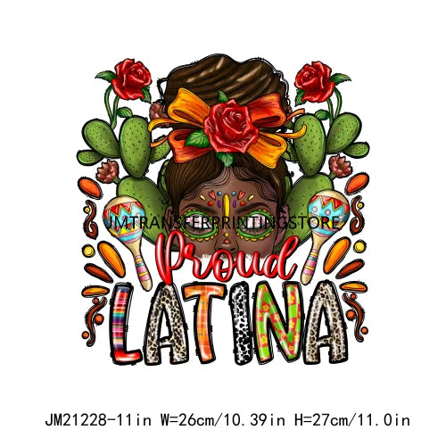 Colorful Mexican Pinata Latina Cinco De Mayo Festival Logos Iron On Fiesta Tacos Tequila DTF Transfer Stickers For Clothing