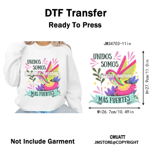 Funny Mexican Self-Love Latina Amor Propio Era Inverted Washable Iron on DTF Transfers Stickers Ready to Press for Sweatshirts