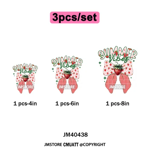 Hello Summer Vibes Watermelon Strawberry Fruit Festival Lover Coquette Iron on DTF Transfers Sticker Ready to Press for T-shirts