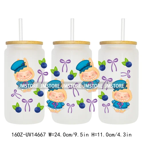 Funny Cartoon Character UV DTF Stickers Ready to Transfer Cup Wrap Custom Labels DIY Craft For Libbey Can Glass Tumblers Mugs