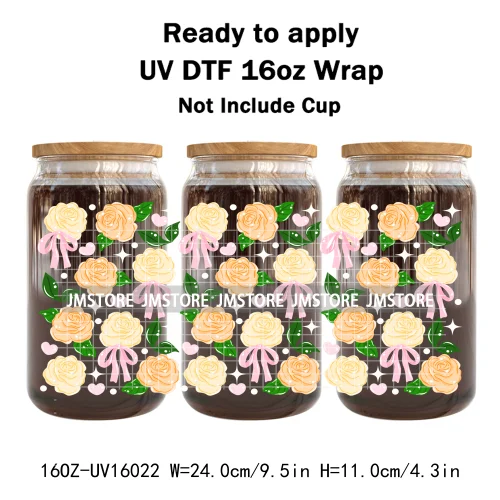 Cozy Autumn Food Fall Leaves Pumpkin 16OZ UV DTF Cup Wraps Ready To Apply Waterproof Transfer Stickers For Libbey Glass Can Mugs
