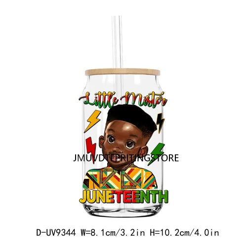 We Are Black History Afro Girl Boy UV DTF Transfer Sticker Decal For Libbey Cold Cups Mug Tumbler Waterproof DIY Logo Juneteenth