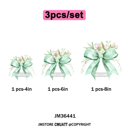 Spring Wildflower Love Vibes Ribbon Wedding Coquette Iron on DTF Thermal Transfers Stickers Ready to Press for Dresses Hoodies