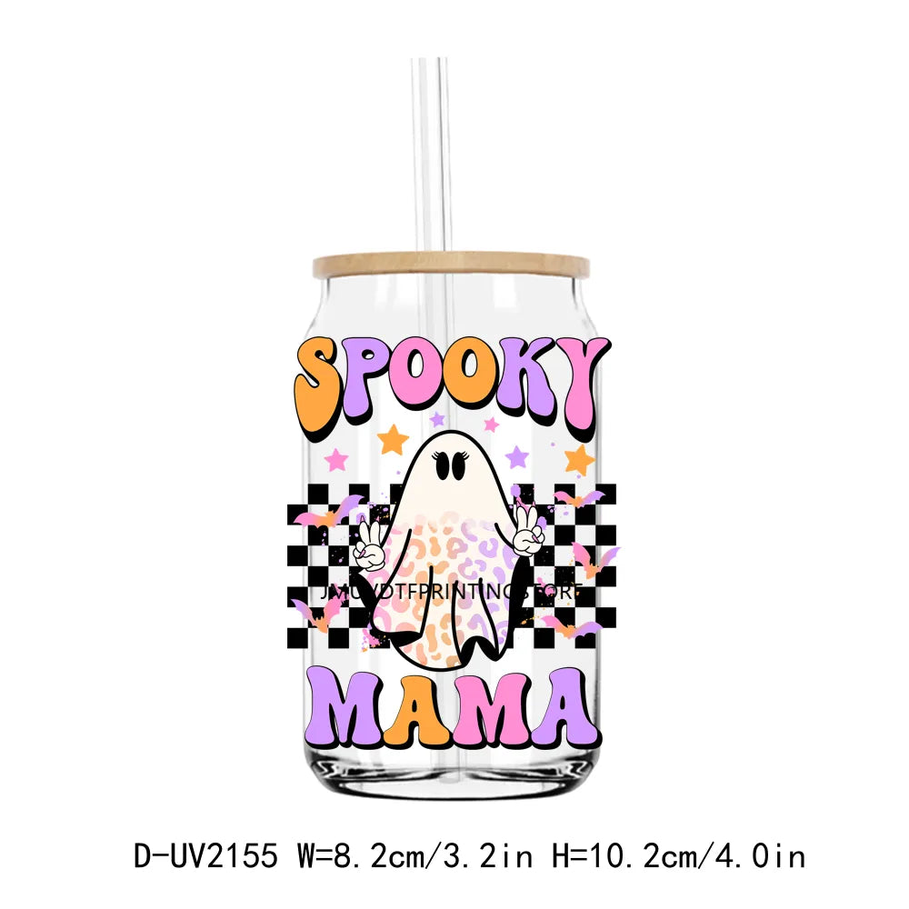 Spooky Mama Mini Halloween Season UV DTF Transfers Stickers Decals For Libbey Cold Cups Mugs Tumbler Waterproof DIY Craft