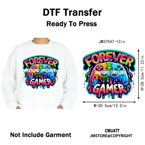 12in Game Zone Time Girl Gamer Squad Hustler Graffiti Game On Over Iron on DTF Transfers Stickers Ready to Press for Hoodies