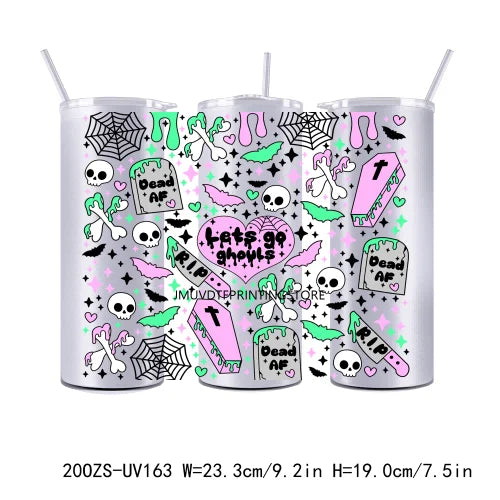 My Love Skull Rose Valentine's Day 20OZ UV DTF Straight Wrap Transfers Stickers Custom Labels DIY Waterproof Logo For Tumbler