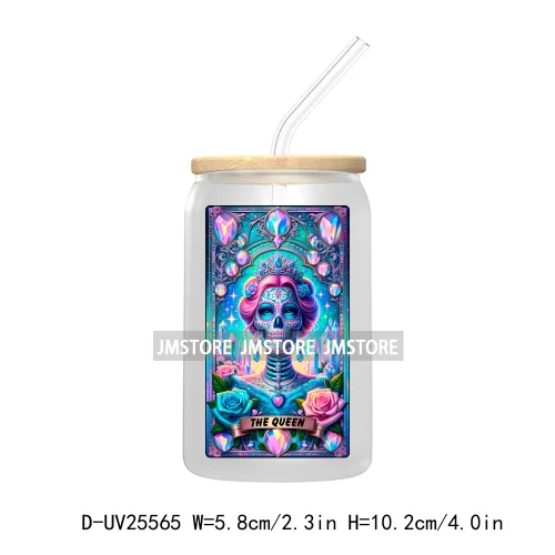 The Crazy Aunt Funny Tarot Card UV DTF Transfer Stickers Decals For Libbey Cold Cups Mugs Durable Waterproof Custom Logo Labels