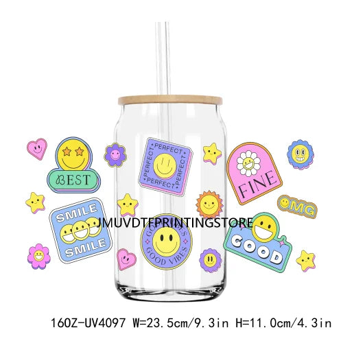 Hot Sale Movies Cartoon Princess UV DTF Sticker For 16OZ Libbey Glass Cup Can Wrap Transfer Sticker Custom Labels DIY Logo Kids