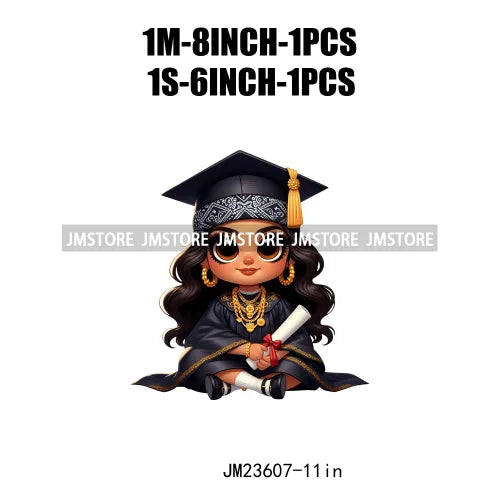 Chicano Graduation Para Mi Familia Si Se Pudo Chicano Educated Latina Sernior School Girls DTF Transfer Stickers For T-shirts