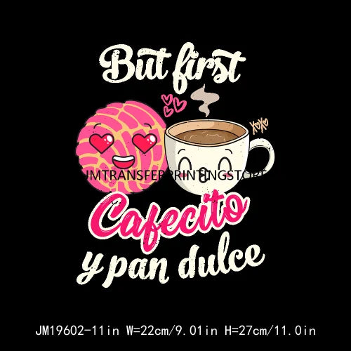 Mexican Latine Valentine's Day Concha Pan Ducle DTF Transfer Iron On Heat Press Sticker For Bag Pillow Hoodies