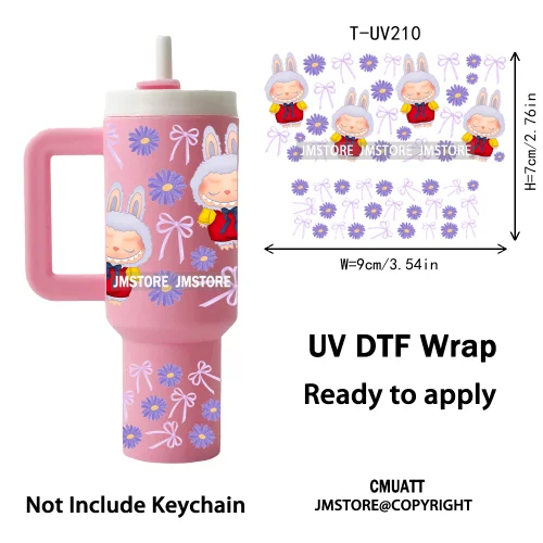 Cartoon Monsters Doll Kids Gift UV DTF Custom Prints Ready To Apply Transfer Stickers Waterproof Wraps For Mini Tumbler Keychain