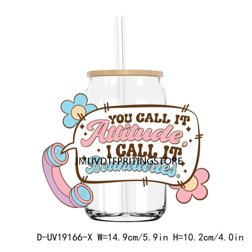 Positive Affirmations Good Vibes UV DTF Transfers Sticker Decals For Libbey Cold Cups Mugs Tumbler Waterproof DIY Craft Kindness