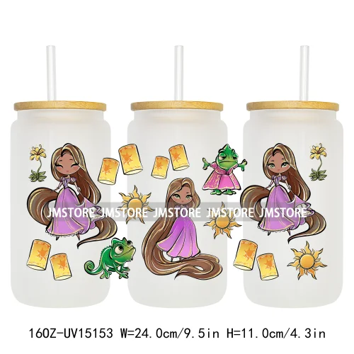 Magical Princess Best Friends UV DTF Stickers Ready to Transfer Cup Wrap Custom DIY Craft For Libbey Can Glass Tumblers Mugs