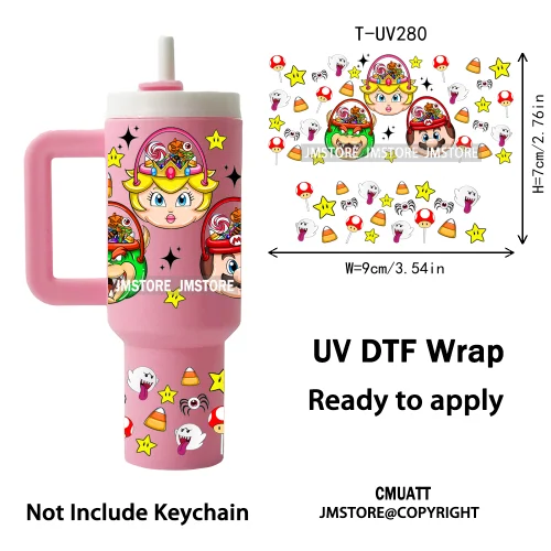 Cute Cartoon Princess Friends Wholesale Bulk UV DTF Wraps Ready To Apply Transfer Stickers Waterproof For Mini Tumbler Keychain