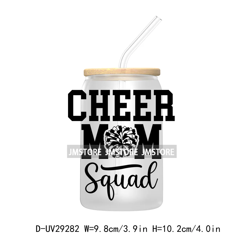 Cheer Mom Mama Sport UV DTF Transfer Stickers Decals For Libbey Cold Cups Mugs Tumbler Waterproof Craft Coquette Bow Cheerleader