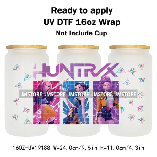 Kpop Idol Fan Art Anime Lover Gift UV DTF Cup Wrap Ready To Apply Transfer Stickers 16OZ Tumbler Wraps DIY For Libbey Glass Can