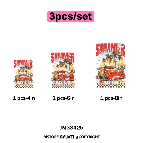 Funny Shells Coquette Bow Summer Salty Vibes Cartoon Printing Designs Iron On DTF Transfer Stickers Ready To Press T-shirts Bags